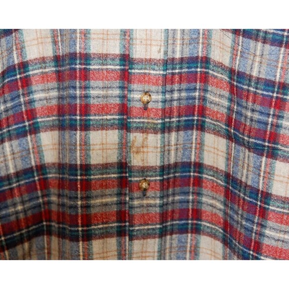 Pendleton 100% Pure Virgin Wool Plaid Flannel Made in USA Size Large - Picture 2 of 4